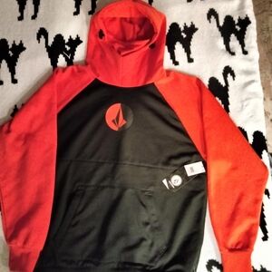 Volcom Black Hydro Riding Hoodie Mens Size XXL